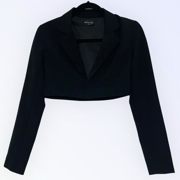 WHITE FOX BOUTIQUE Blazer Cropped Creative Director Black Size XS - Picture 6 of 12